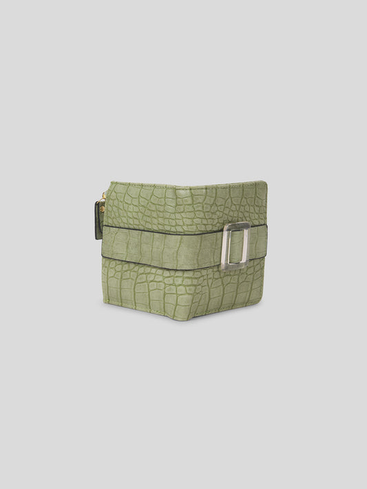 Croco Long Fold Wallet