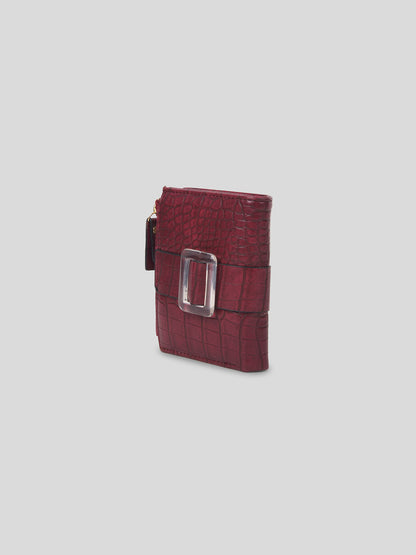 Croco Long Fold Wallet