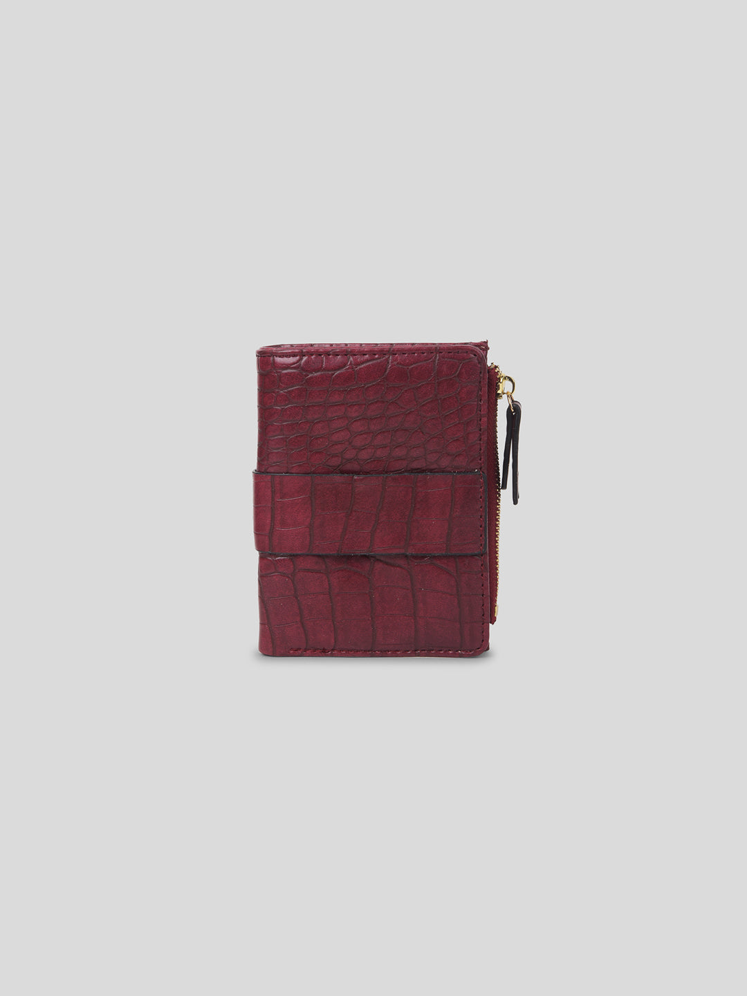 Croco Long Fold Wallet