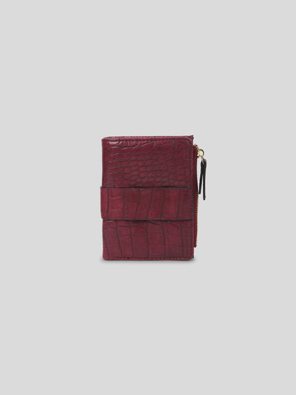 Croco Long Fold Wallet