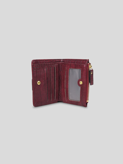 Croco Long Fold Wallet