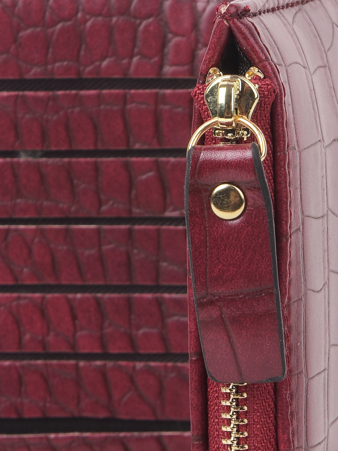 Croco Long Fold Wallet