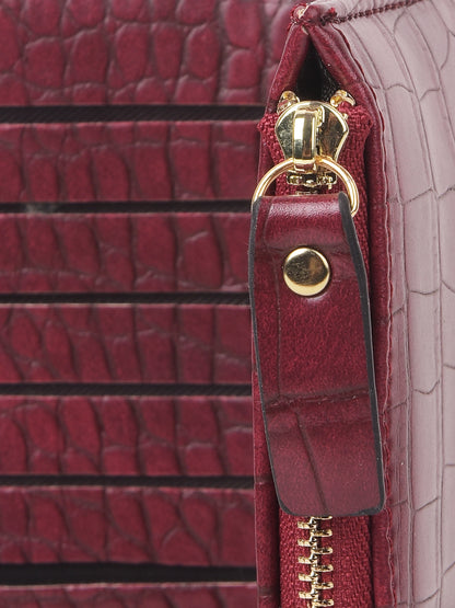 Croco Long Fold Wallet