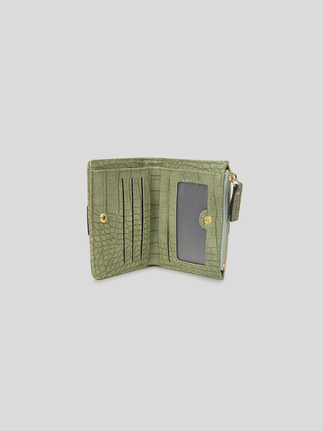 Croco Long Fold Wallet