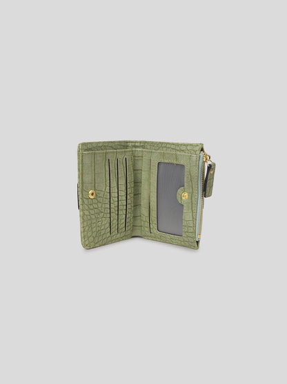 Croco Long Fold Wallet