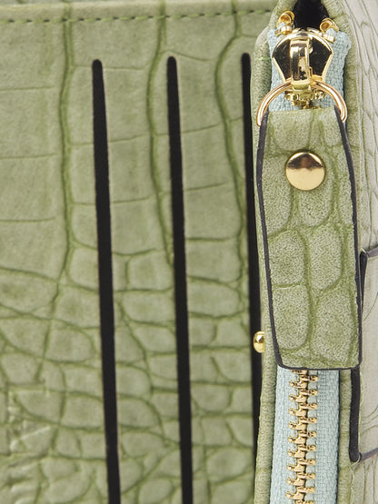 Croco Long Fold Wallet