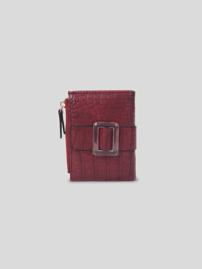 Croco Long Fold Wallet