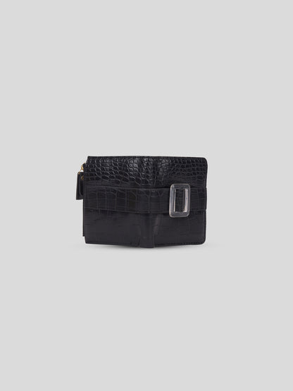 Croco Long Fold Wallet